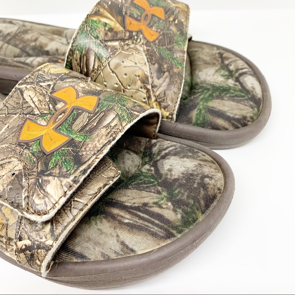 Under Armour Slide Sandals Camo Realtree/Brown - 7